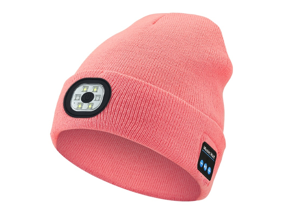 Elysve Lanterna Usb, Com Bluetooth, Gorro De Malha, Luz, Rosa