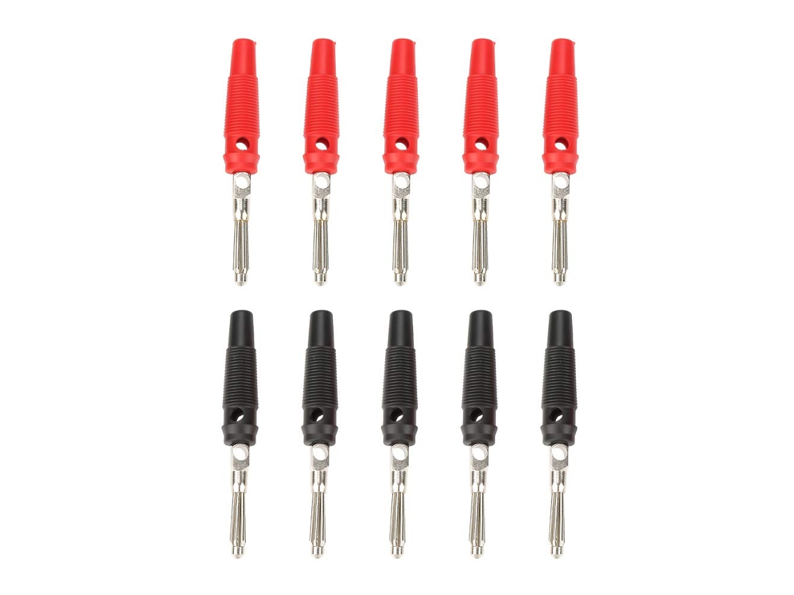 Conjunto de 10 Adaptadores Cabo Áudio para Alto falante com Plugue Banana 4 Mm AQUAFORGE