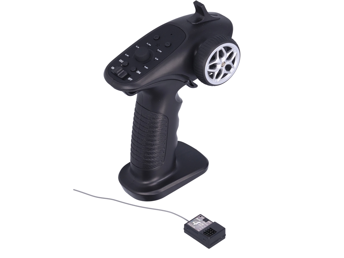 Ats transmissor e Receptor Digital de Controle Remoto 2.4ghz para Carro e Barco Rc 1/8 1/10 1/16 1/32 Preto
