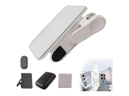 Kit de Clip com Espelho para Câmera de Celular com Controle Remoto Acessório de Fotografia Dh White