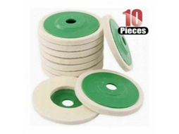 Disco De Polimento Para Esmerilhadeira, 10 Peças, 10 Cm, 4 Polegadas