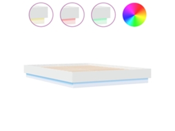 Bed Frame, Bed Frames Vidaxl Branco Madeira Processada (150 X 200 Cm)