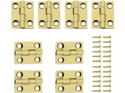 Conjunto De 10 Mini Dobradiças Encaixe Para Gaveta Armário Com