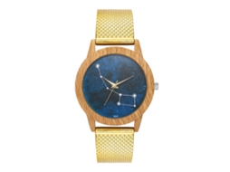 Reloj De Negocio Unisex Zhoulianfa Con Correa De Malla De Acero Inoxidable (oro)
