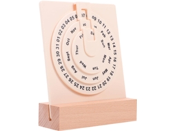 Calendário De Mesa Doitool Com Perpétuo E Base Madeira. Mensal Chão,