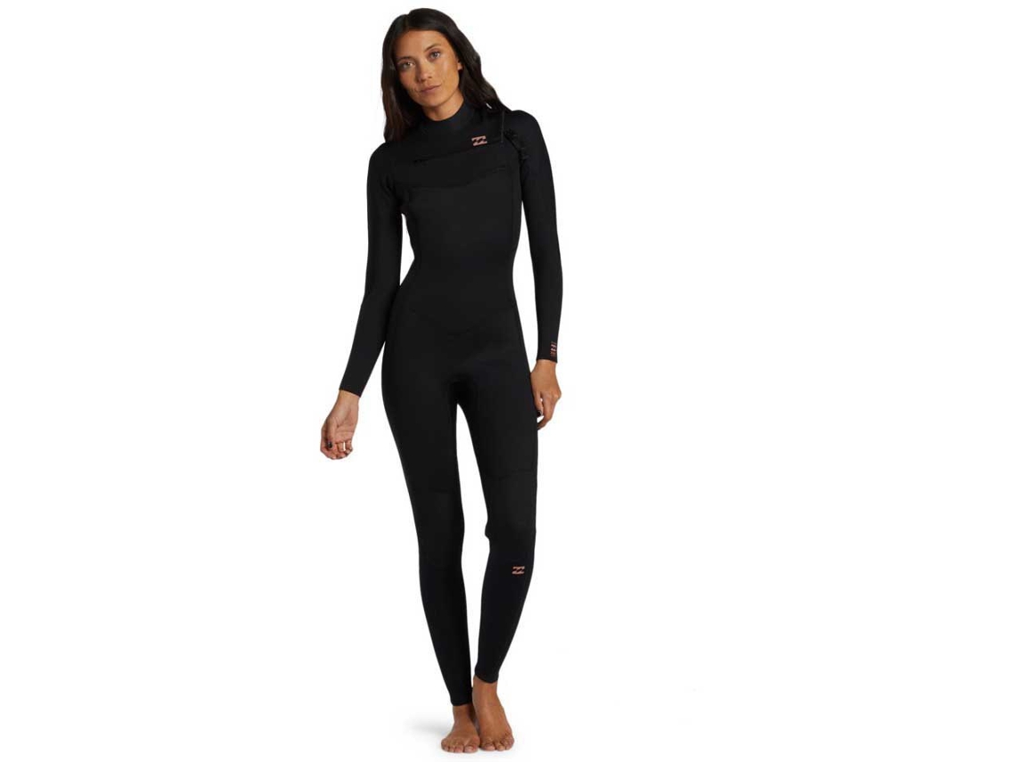 Terno de Neoprene Manga Longa com Zíper no Peito Foil 3/2 Mm Preto Sbillabong
