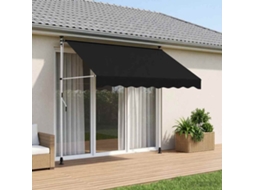 Vidaxl Toldo Retrátil Manual Preto 250 Cm