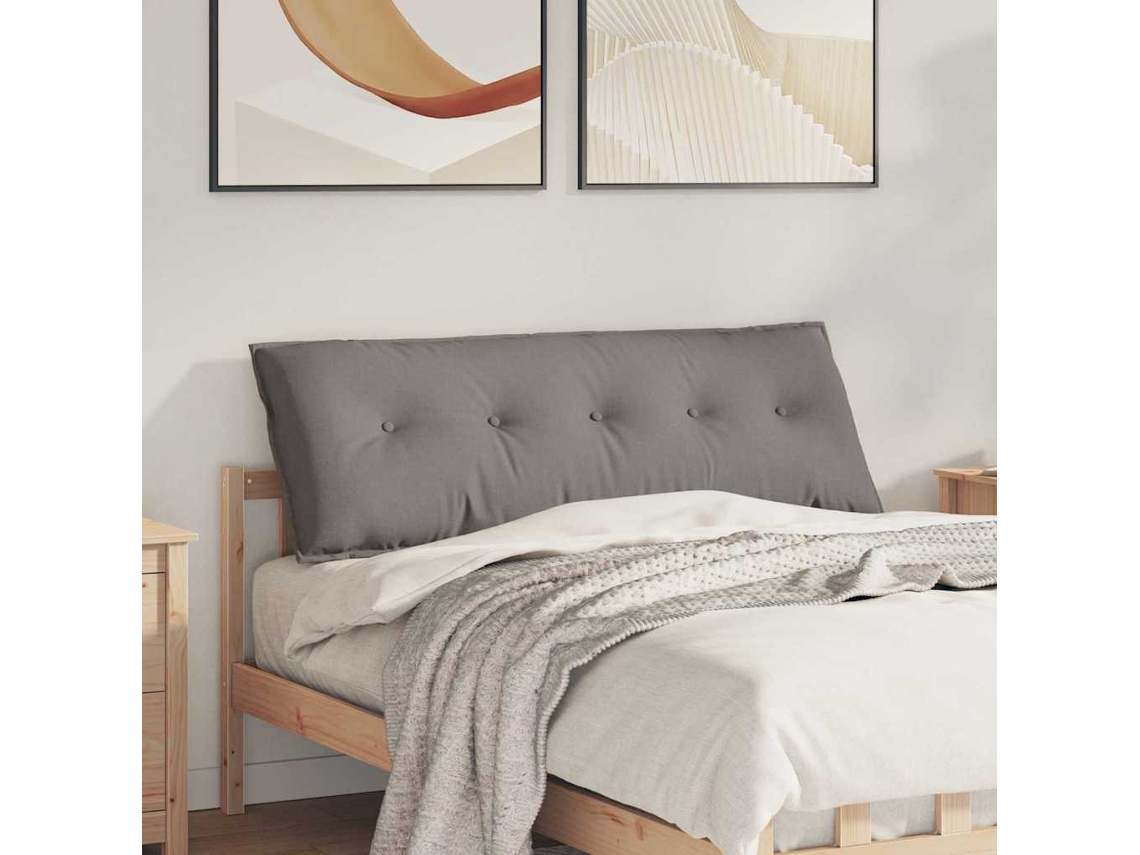 Vidaxl Travesseiro Para Costas Cinzento-acastanhado 140 X 19 X 50 Cm