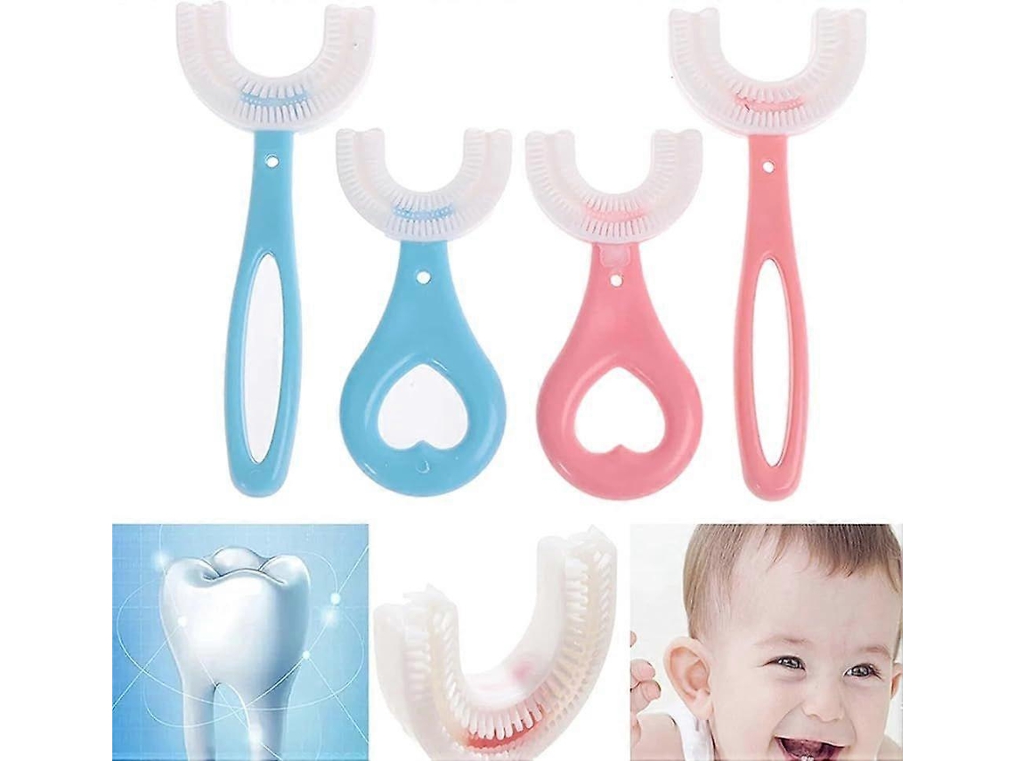 Kit 4 Escovas De Dente Infantis Formato U