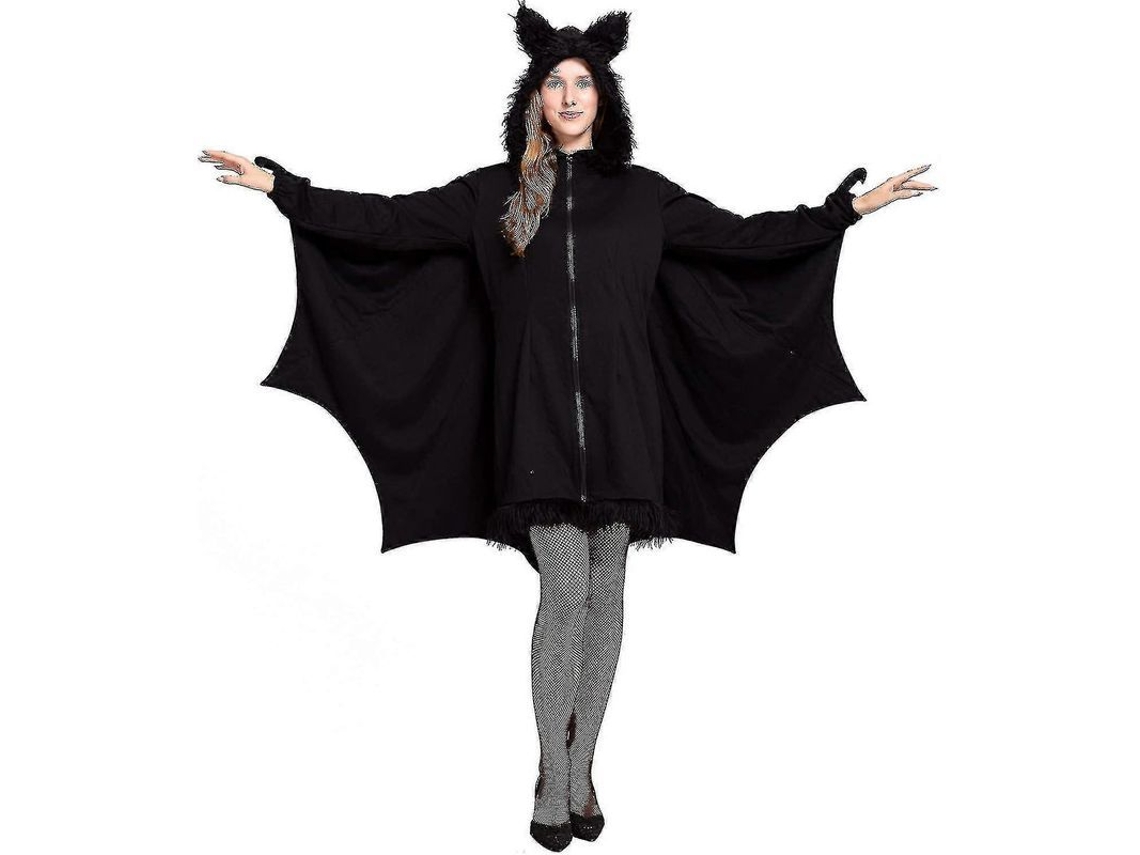 Vestido de Morcego Fasst para Halloween, Cosplay Vampiro, Preto, Confortável | S/MARCA