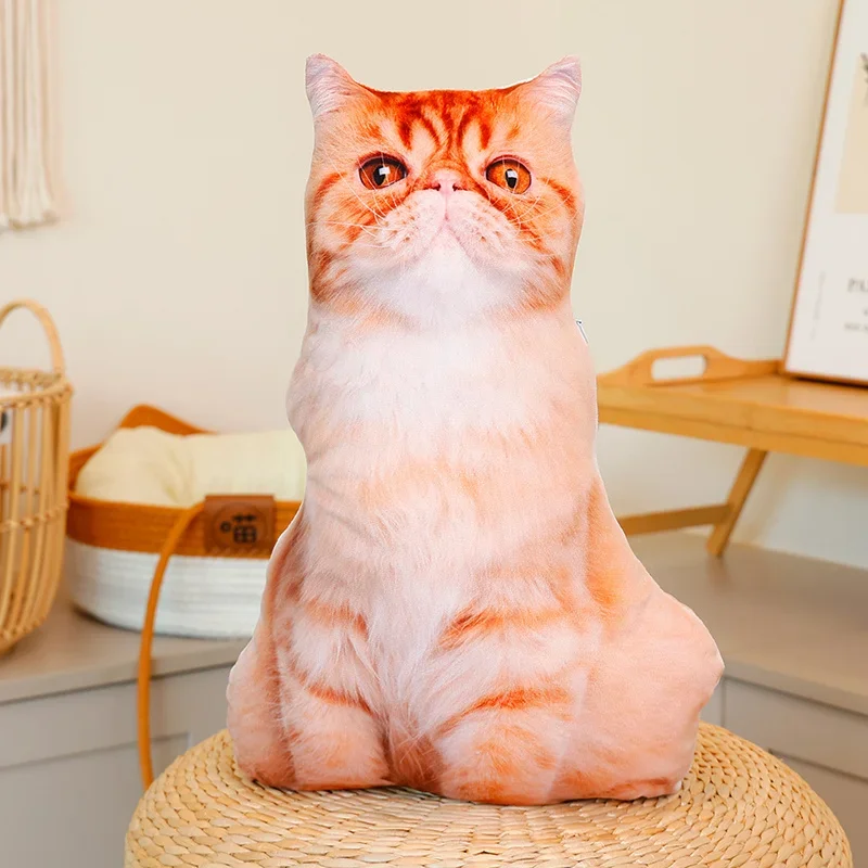 Brinquedo de Pelúcia Realista de Gato em 3d com Enchimento Macio MDUG (estilo 10 48cm)