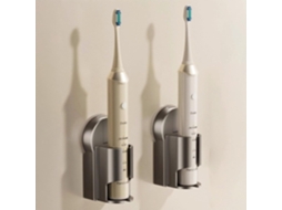 Suporte Escova Dentes Elétrica Ventosa Abs 5 5x5x10cm Cinza