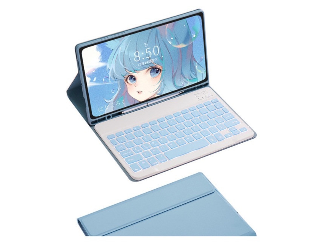 Capa Teclado CUICH para Samsung Galaxy Tab S9 De 11 Polegadas com Teclado Retroiluminado Bluetooth (Azul Fosco) 