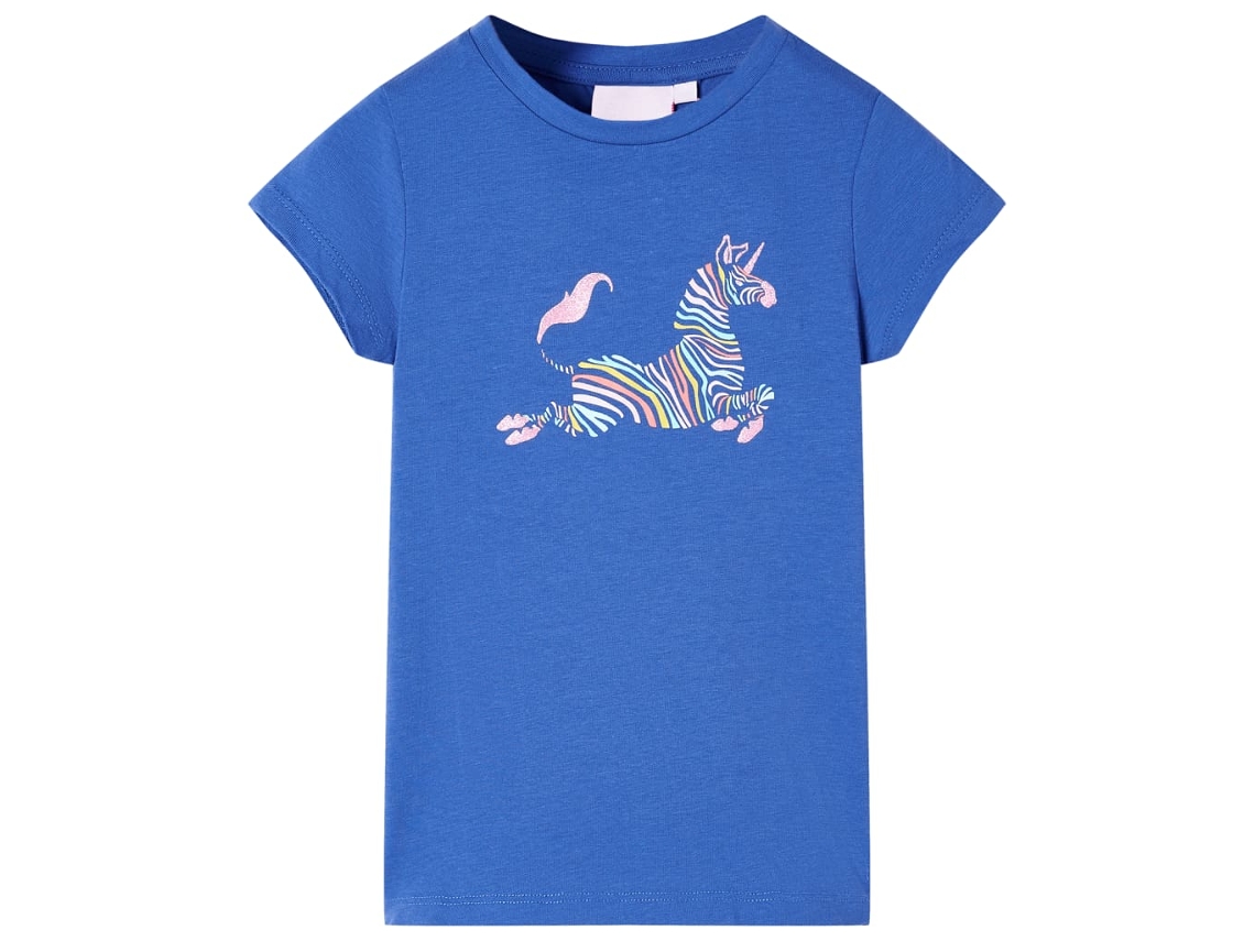 T-shirt Para Criança Azul-cobalto 128