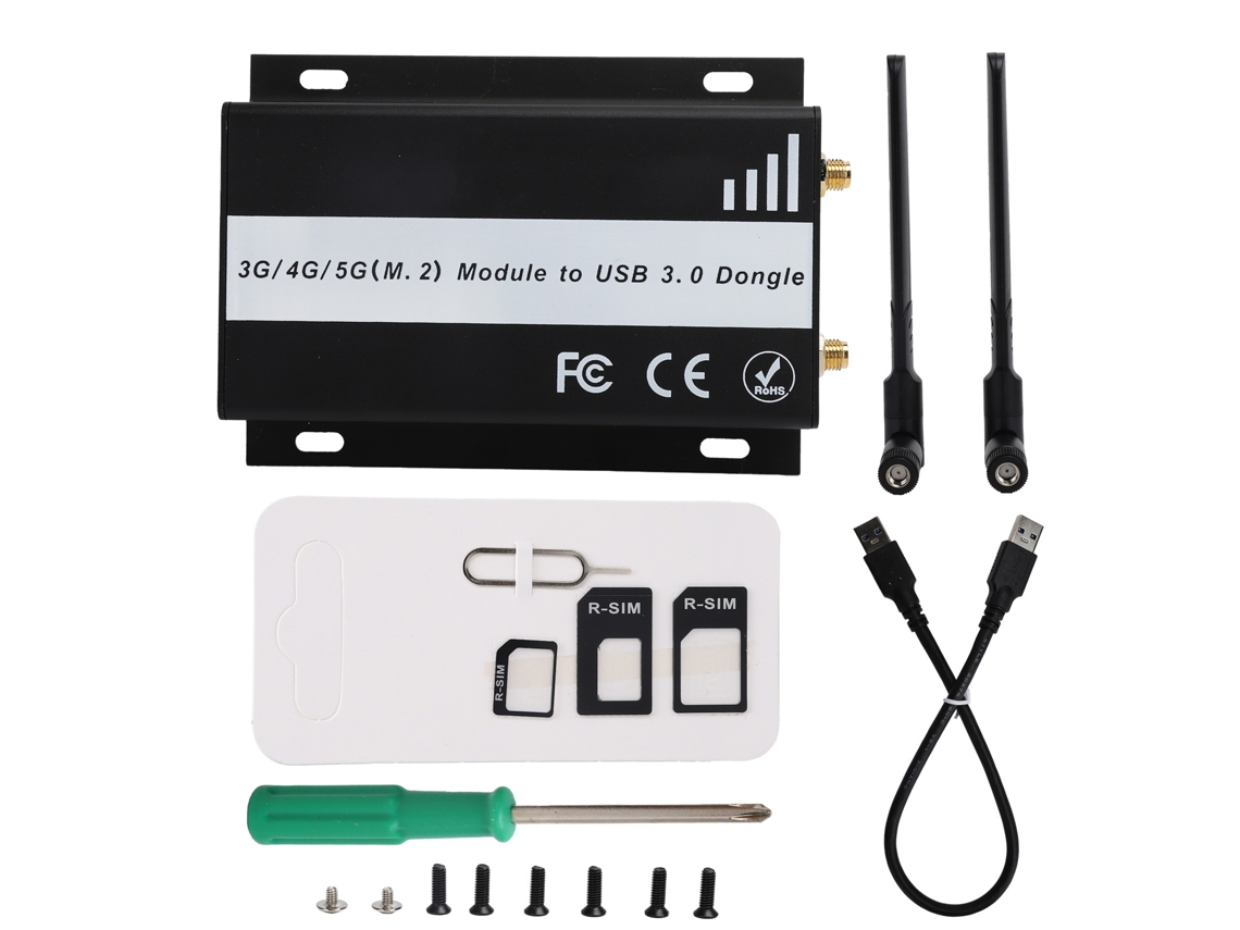 Adaptador Sem Fio Usb 3.0 M.2 Key B Com Slot Para Módulo 3g/4g/5g