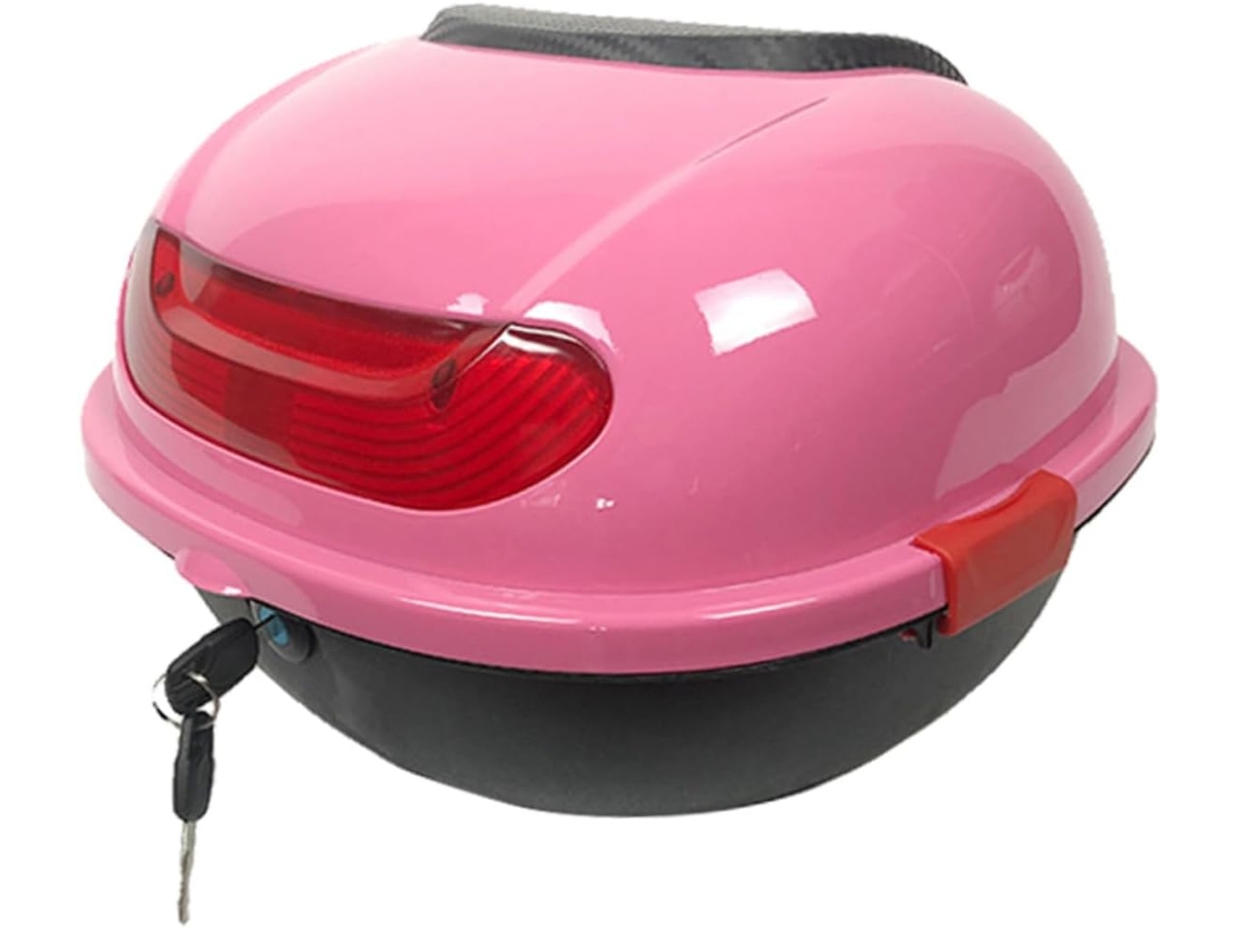 Baú Traseiro Para Motocicleta Com Encosto Em Pp Rosa, Caixa De Armazenamento, Suporte Para Bagagem, Ferramentas E Acessórios.