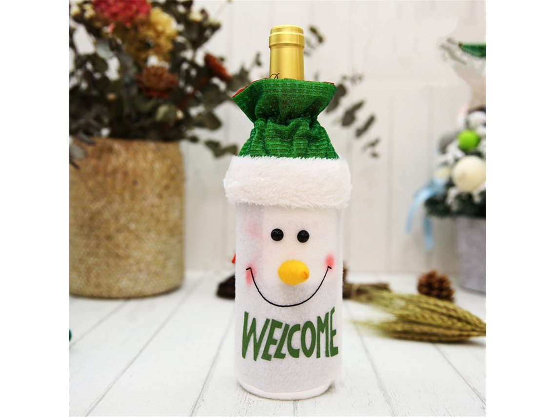 Laxiscreed Saco De Natal Com Boneco De Neve Para Garrafas De Vinho – Ideal Para Bar E Restaurante