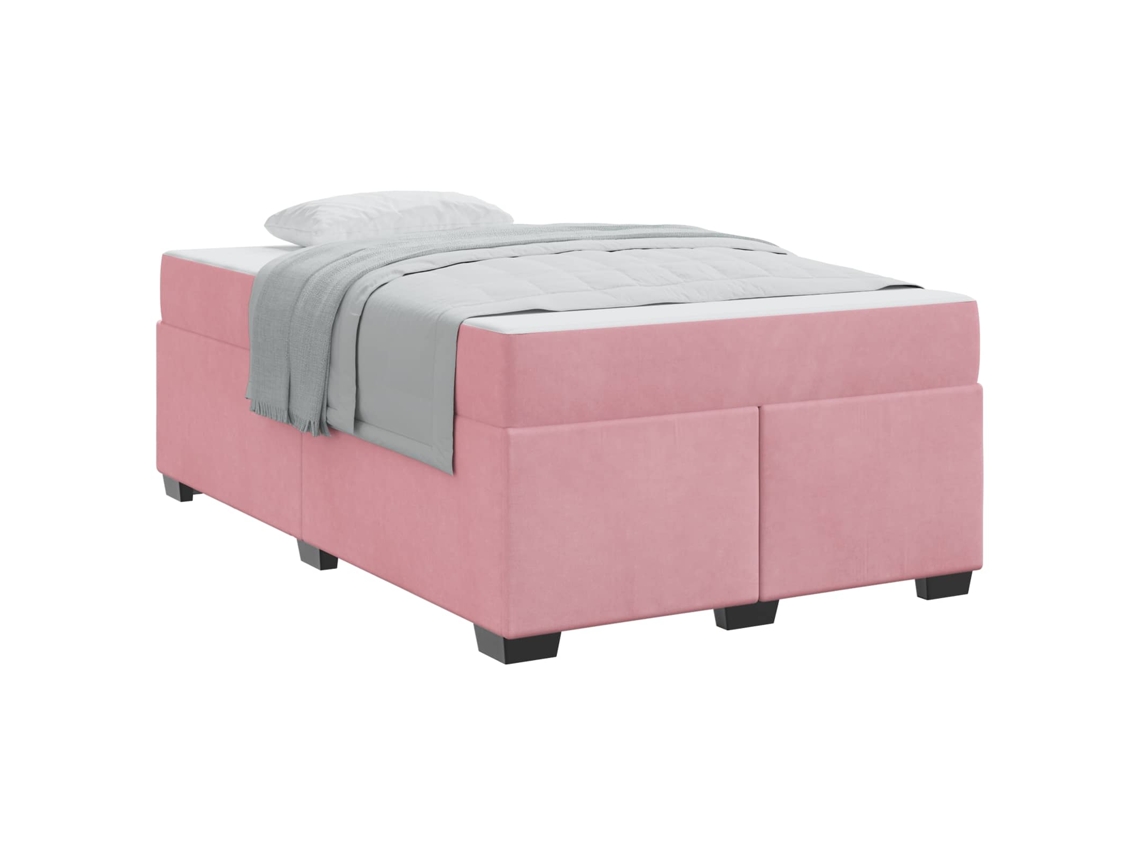 Estrutura da Cama com Colchão Rosa Tecido MAISON EXCLUSIVE 120x190 cm