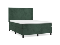 Box Spring Bed, Box Spring Beds Vidaxl Verde Veludo (140 X 190 Cm)