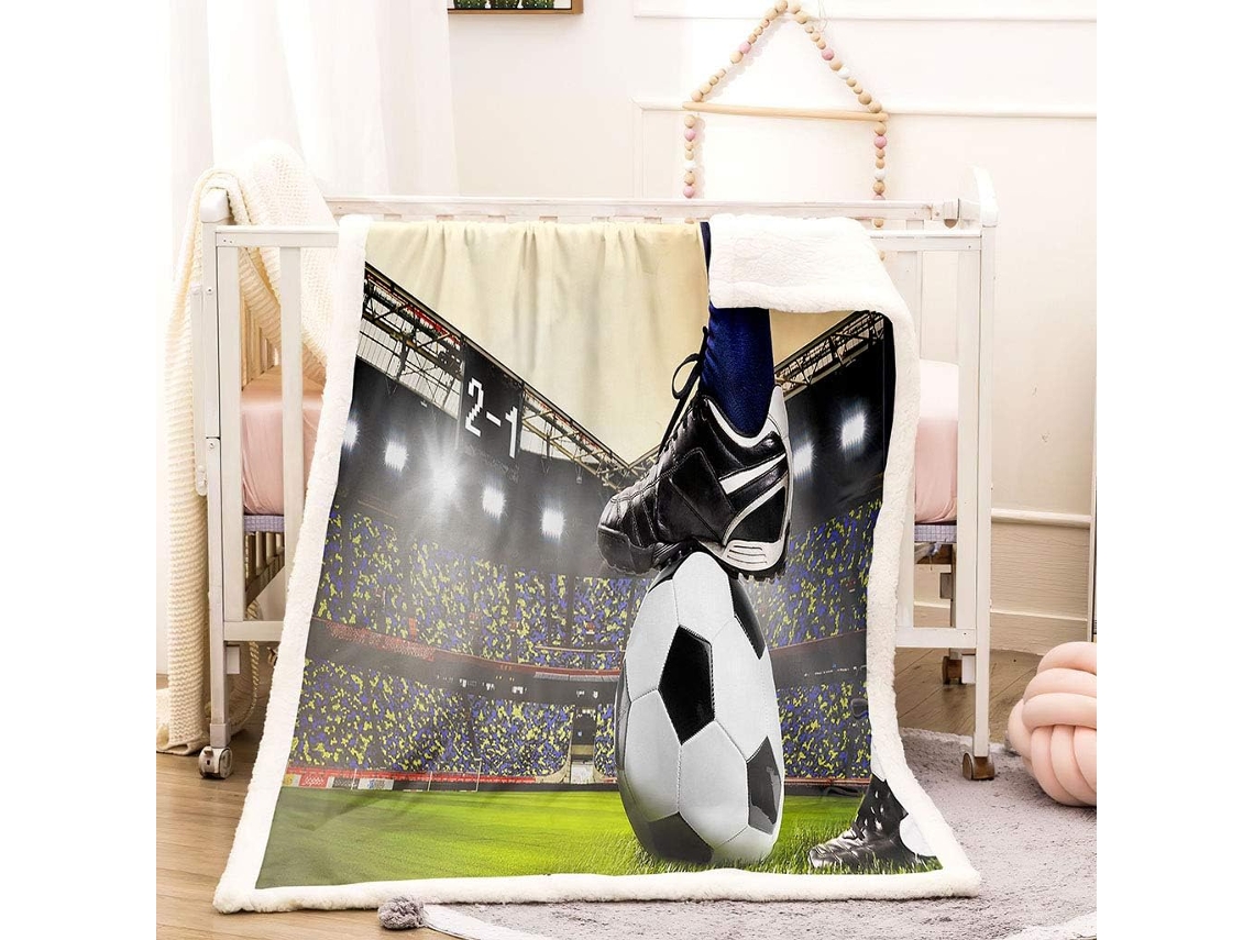 Manta com Estampa 3d de Estádio em Microfibra 150x200cm