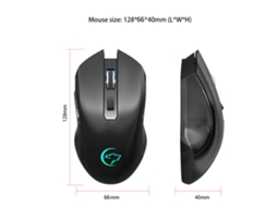 Ywyt G851 Rato Óptico Ergonômico Sem Fio Recarregável Com Luz Colorida De 2.4ghz