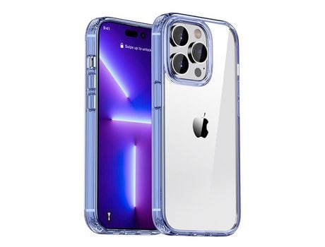 Capa VENIYSMLIS para Iphone 14Promax Azul Transparente