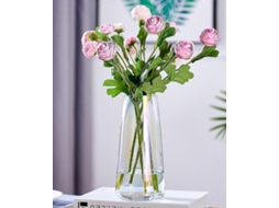 Omni vaso de Cristal Exquisito para Decoración Hogar Vaso Alto para Centros de Mesa Y Flores Ideal para Oficina Y Regalos