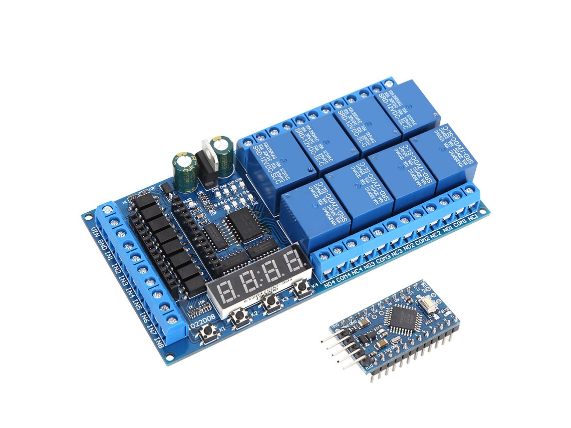 Módulo Shield Rele Plc Mini 8 Canais 12v Dc