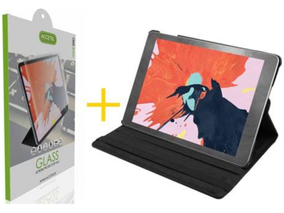 Kit Capa Tablet + Película de Vidro Temperado ACCETEL Samsung Galaxy Tab A7 lite  Preto