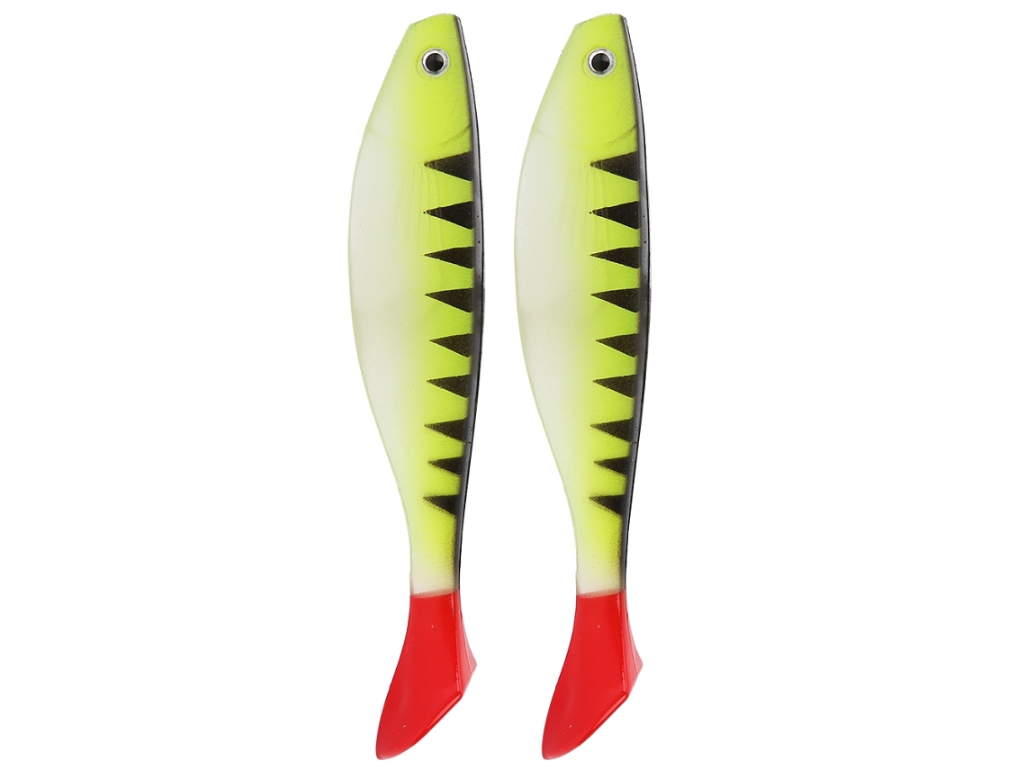 Isca Artificial Soft Lures 2 Peças Verde Vermelho