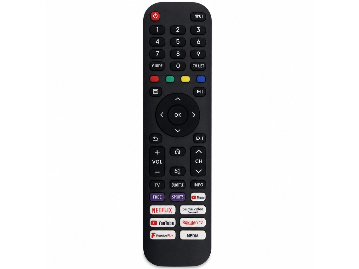 Comando De Substituição Para Tv Hisense Compatível En2ag30h, Botões De Streaming, Sem Configuração