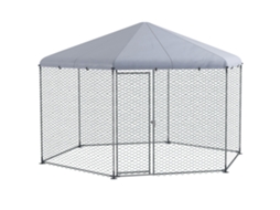 Galinheiro Externo 10 m², parque coberto, 400x346x263 Cm, para 10-15 galinhas | S/MARCA