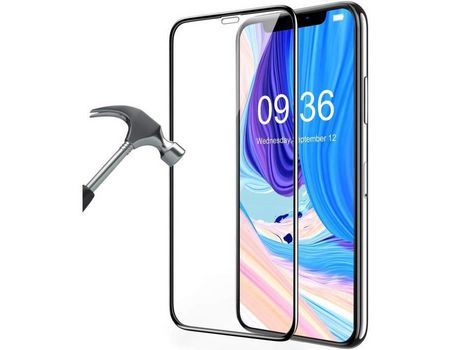 Película de Filme de Vidro Temperado Ultrafino Anti-Riscos Preto de Ponta a Ponta para Apple Iphone Xr 6.1