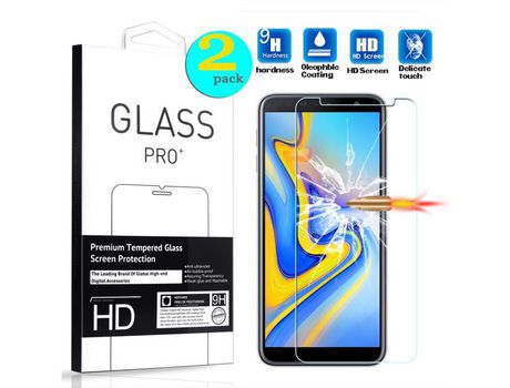 Pack 2 Películas Vidro Temperado para Samsung Galaxy J6 Plus
