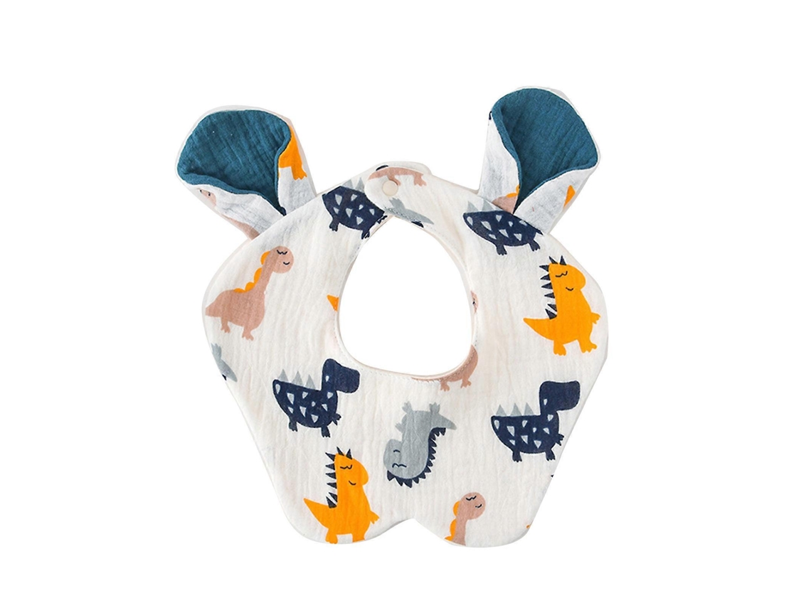 Babador de algodão para meninos e meninas, paninho fofo para esfregar, respirável, para alimentar crianças pequenas, com 6 pacotes de lenços umedecidos, bandana e cachecol.