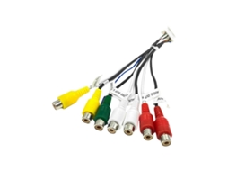 Cabo Adaptador Rca De 20 Pinos Para Som Automotivo Android Com 7 Conectores Rca Para Áudio/vídeo E Aux. Aquaforge