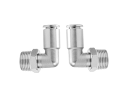 Laxiscreed Ligação Pneumática Rápida Em Cobre Niquelado Com Conexão Angulada 8mm E Rosca 3/8'’ Bspp