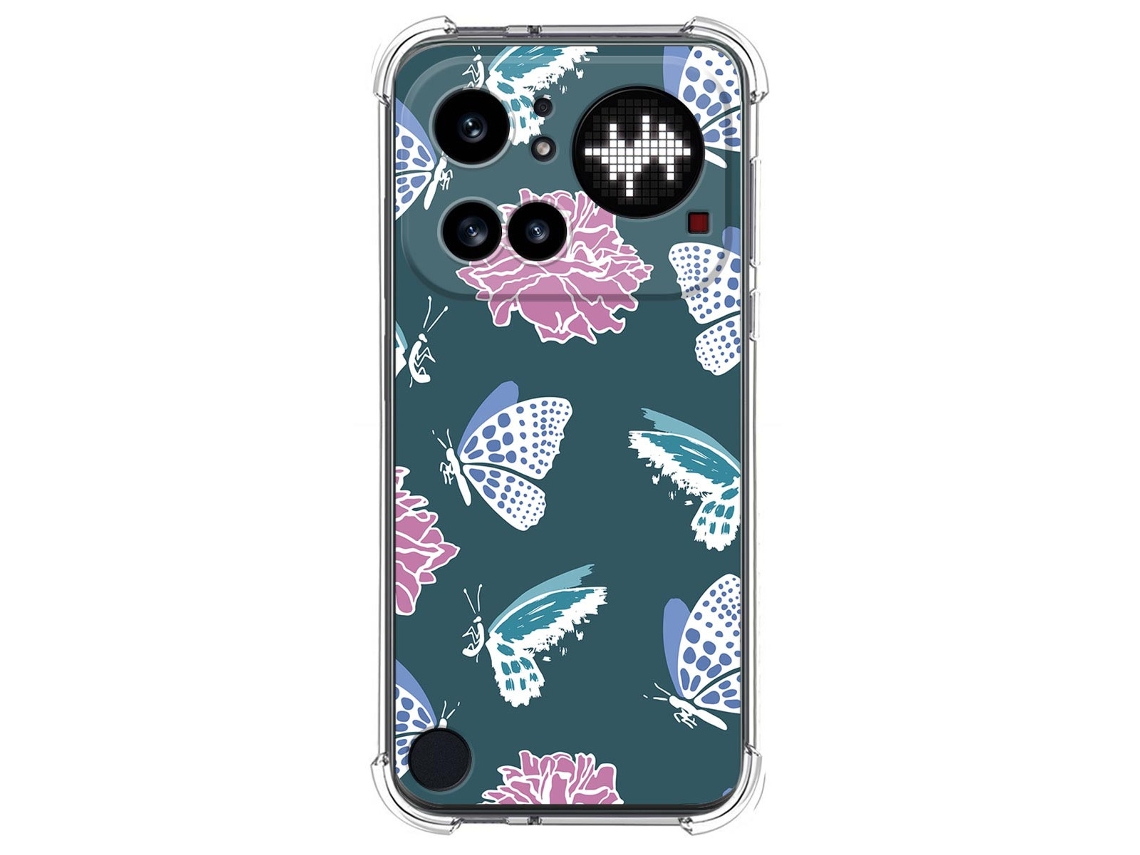 Capa Tumundosmartphone De Silicone Resistente A Impactos Para Nothing Phone 4a Pro 5g Com Estampa Floral E 10 Padrões