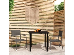 Vidaxl 3 Pcs Conjunto De Jantar Para Jardim Cinzento