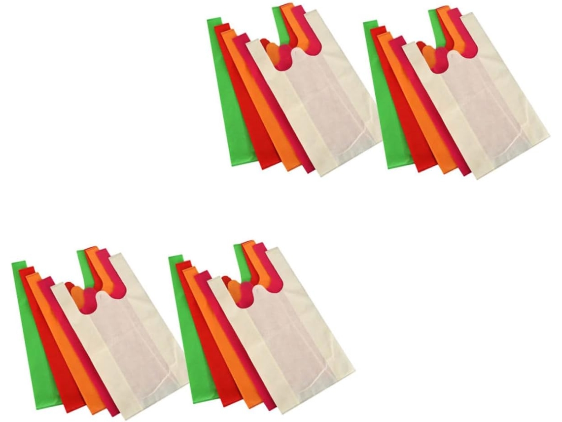 Conjunto de 20 Sacolas Compras Impermeáveis, Ecológicas e Feitas Tecido Não, com Grande Capacidade CHABERLU