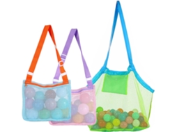 Bolsa De Malha Para Guardar Brinquedos Praia Com Zíper, Ideal Férias Em Família Na Água. -aquaforge