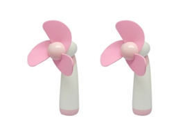 Mini Ventilador Portátil 2 Unidades Espuma Macia (rosa)