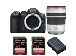 Eos R6 Mark Ii + Rf 70 200mm F/4 L Is Usm + 2 Sandisk 256gb Uhs ii 300mb/s + 1 Canon Lp e6nh + Ebook “20 Dicas para Fotos Que Impressionam” CANON