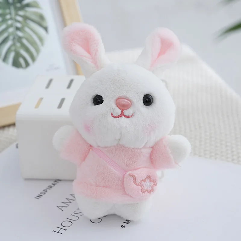 Lindo Chaveiro de Pelúcia em Formato de Coelho MDUG (rosa)