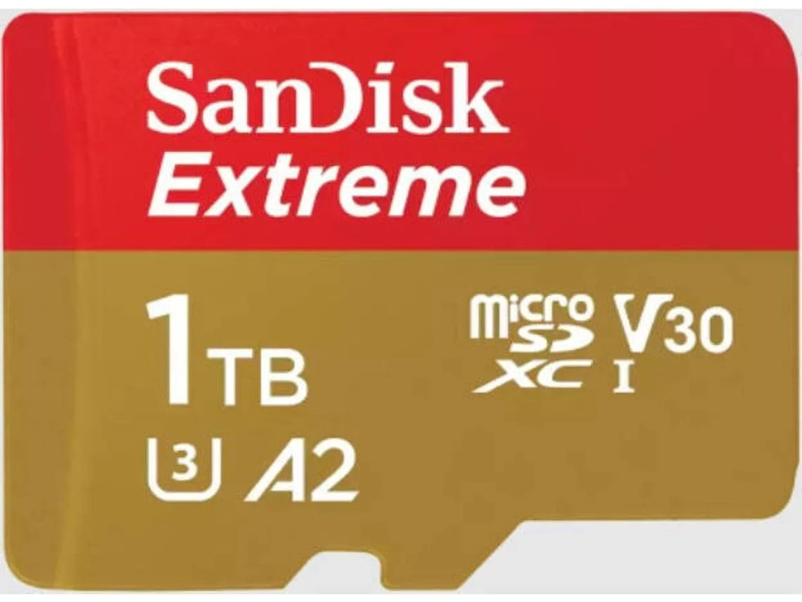 Cartão de Memória Micro SDXC SANDISK Extreme (1TB - 190MB/s - Classe 3) + Adaptador