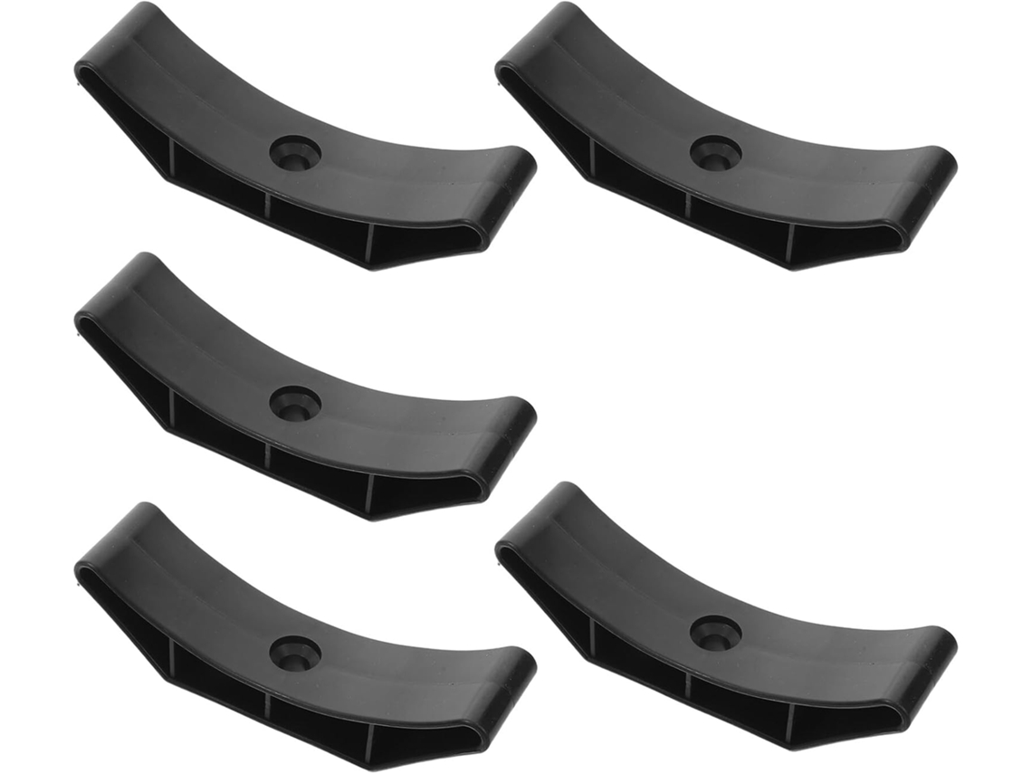 Conjunto de 5 Suportes para Halteres Besportble em Plástico Oco na Cor Preta, Portáteis e Resistentes a