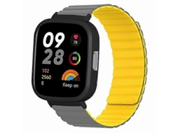 Pulseira De Silicone Com Fecho Magnético E Caixa De Policarbonato Para Smartwatch De Marca Compatível.