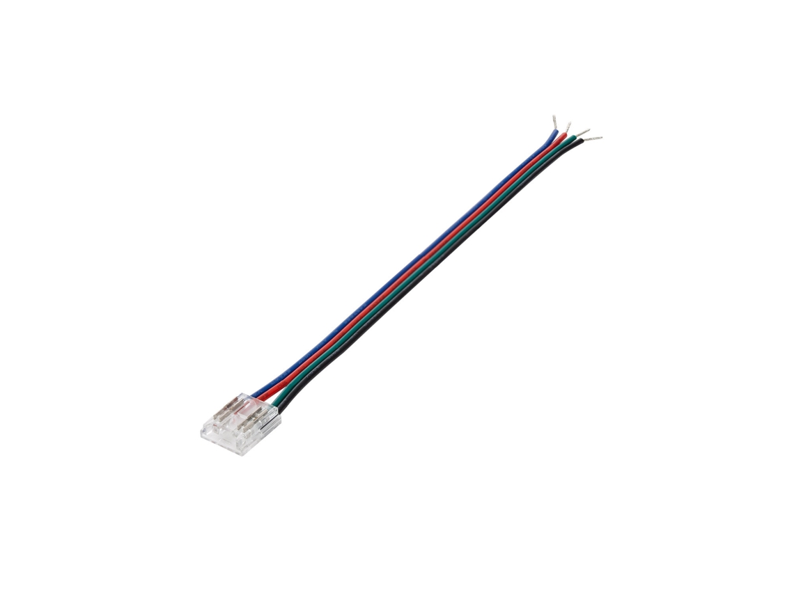 Conector Hipopótamo com Cabo para Unir Fita Led Rgb/Rgbic Cob 24V Dc Ip20 Largura 10Mm LEDKIA