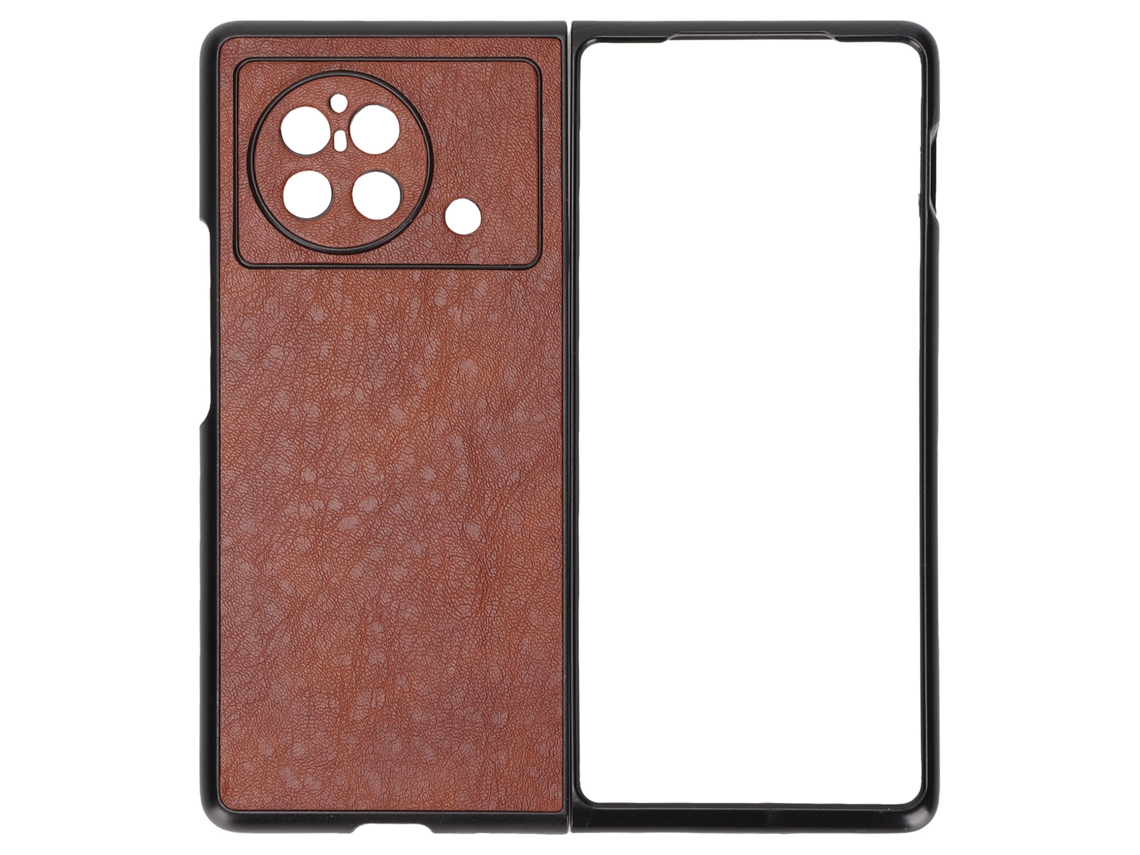 Capa de Couro Marrom LAXISCREED para Vivo X Fold