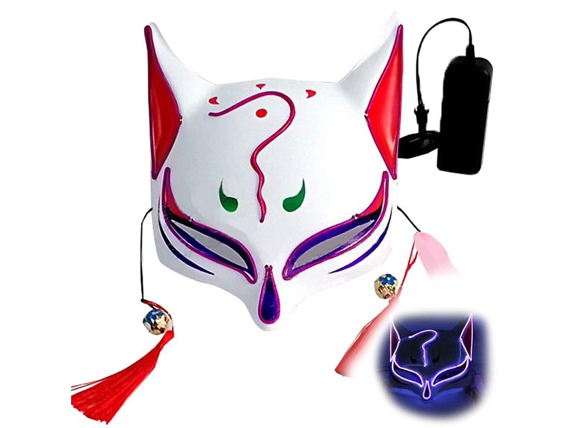 Ats máscara Led para Halloween Disfraz Carnaval Fiesta Decoración Props Traje Cosplay